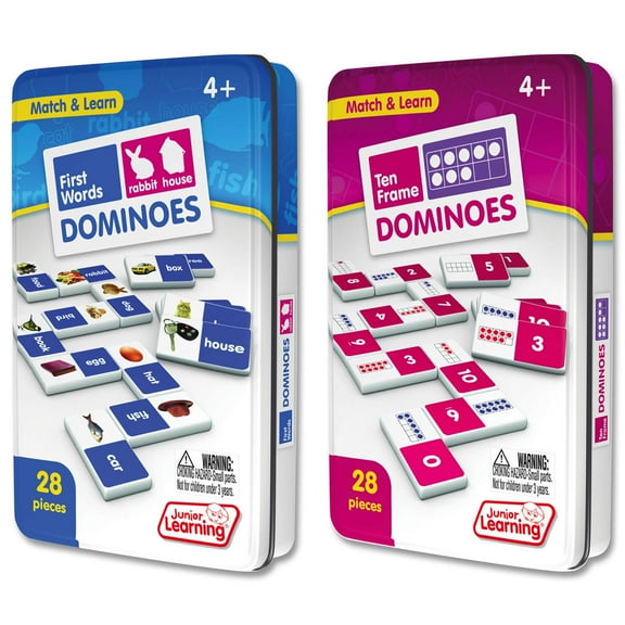 Junior Learning Ten Frame & First Words Dominoes Game Set