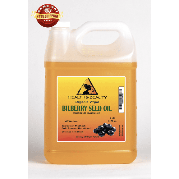 BILBERRY / BLUEBERRY SEED OIL UNREFINED ORGANIC VIRGIN COLD PRESSED PREMIUM PURE 7 LB
