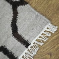 thumbnail image 3 of Rugsotic Carpets Handmade Rugs Hand Woven Kilim Rectangle 4'x6' White Brown Wool for Indoor Use, 3 of 10