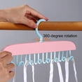 thumbnail image 6 of Bra Hanger for Closet, Tank Top Organizer 8 Hooks Capacity Space Saving Hanger Closet Organizers and Storage for Dorm & Apartment for Tank Top, Hats, Scarf etc. （Pink）, 6 of 7