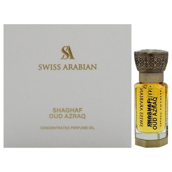 Swiss Arabian Shaghaf Oud Azraq, Arab Perfume Oil for Women and Men, 12 ml