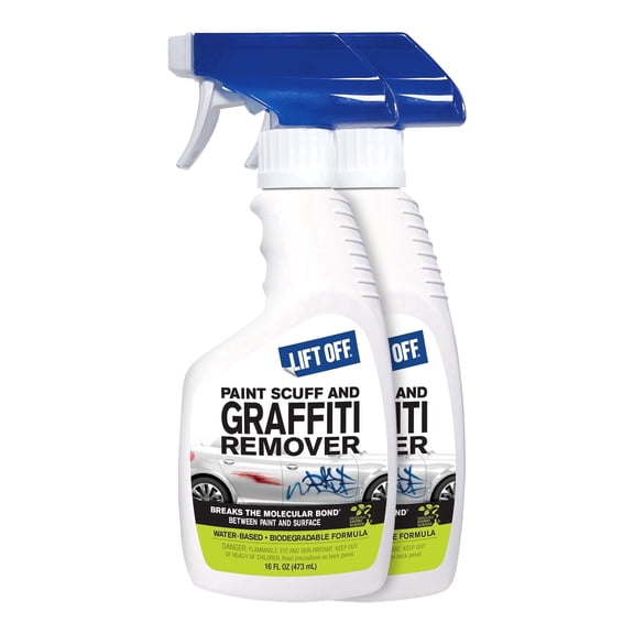 Lift Off 45406-2PK Paint Scuff and Graffiti Remover Spray 16 oz Spray Paint, Pack of 2
