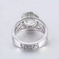 thumbnail image 2 of Oval Halo Split Shank Engagement Ring For Velantine Gift 1.9 Ct Diamond 14K White Gold Over, 2 of 2