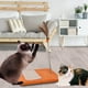 thumbnail image 5 of Juguete rascador interactivo para gatos y gatitos con bola y plumas oscilantes Pluma naranja, 5 of 8