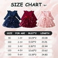 thumbnail image 3 of Kuleyang 1-5T Toddler Girls Tulle Dresses Spring Long Sleeves Flower Tutu Party Dress for Little Girl Birthday Wedding Guest, 3 of 9
