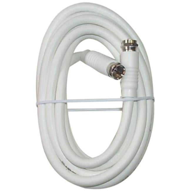 RG6 White High Definition Coaxial Cable, 12 ft