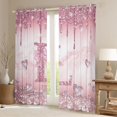 thumbnail image 2 of Homewish Girly Pink Letter L Curtains Pack of 2 (42x84 Each), Romantic Glitter Diamond Curtains Blackout, Teens Kids Girls Women Bedroom Curtains, Living Room Curtains Decor, 2 of 6