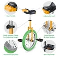 thumbnail image 2 of Yescom 16 Inch Wheel Outdoor Unicycle Balance Training for Adults Teenagers Kids, Yellow & Green, 2 of 8