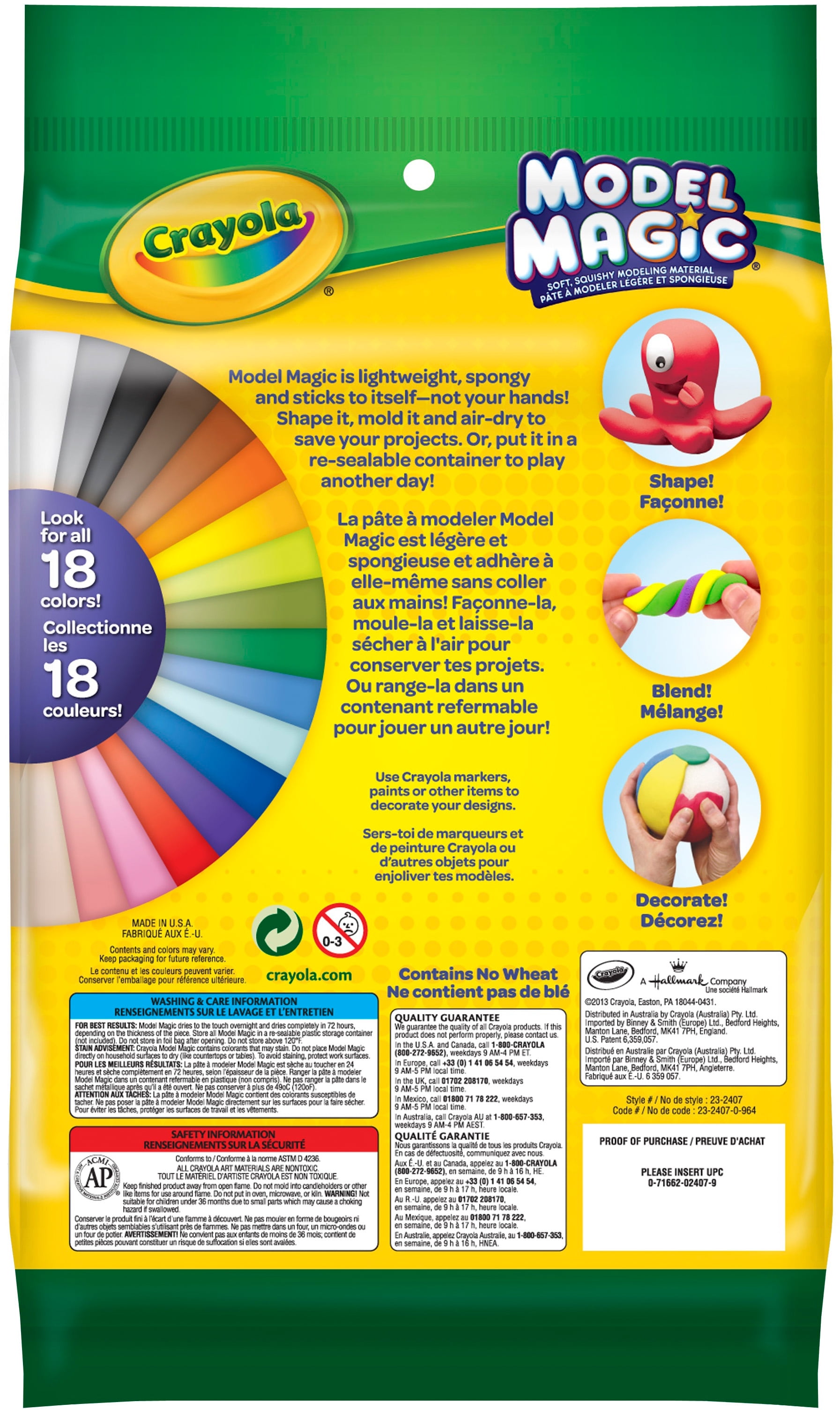 Crayola Model Magic Craft Pack 7oz Assorted Colors Walmartcom