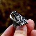 thumbnail image 4 of HOOUN Men's Gothic Soul Reaper Ring Stainless Steel Reaping Hook Skull Biker Punk Ring-8, 4 of 5