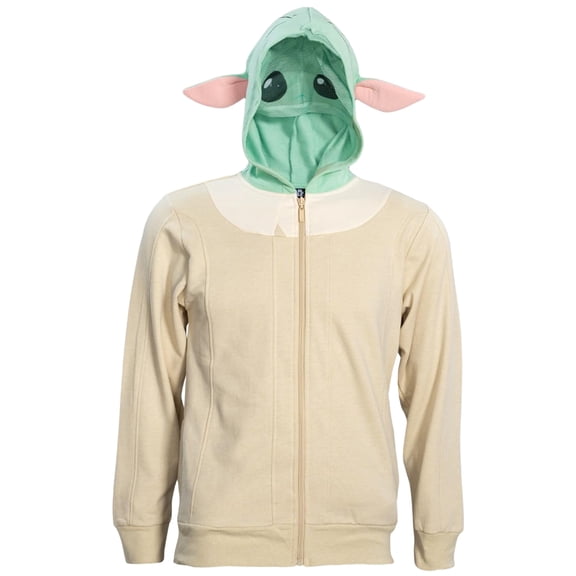 Disney Star Wars Hoodie Boys' Grogu Zip Up Hooded Sweatshirt