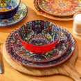 thumbnail image 6 of vancasso 12 Pieces Dinnerware Sets, Plates and Bowls Set, Porcelain Dishes Set for 4, Microwave Dishwasher Safe, Bohemian Style, 6 of 12