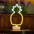 thumbnail image 1 of Letrero luminoso de neón con forma de piña, noche con soporte, luz decorativa, letreros de marquesina para fiesta de cumpleaños de Navidad, habitación de niños, sala de estar, decoración de fiest, 1 of 5