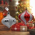 thumbnail image 4 of Farfi 3 unids / set Forma de cebolla de cebolla DIY Bolas de Navidad Colgantes Plástico Fiesta de vacaciones Festival Bolas Colgantes Suministros de fiesta Farfi 21078084, 4 of 6