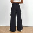 thumbnail image 4 of JoliSweat Cargo Sweatpants for Women Wide Leg High Waisted Joggers Baggy Drawstring Athletic Trousers Sweat Pants with Pockets Dark Gray XXL, 4 of 4