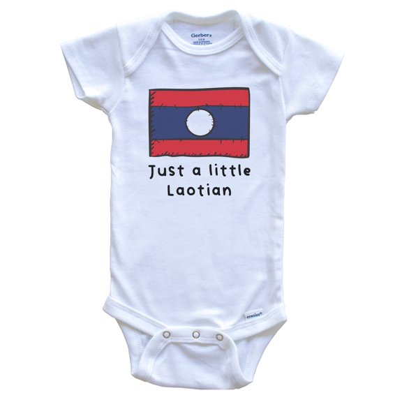 Just A Little Laotian Funny Cute Laos Flag Baby Bodysuit