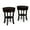 Espresso, variant on Costway 2 PCS 2-tier Side End Sofa Table Round Nightstand Bedroom Living Room Black