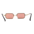 thumbnail image 2 of Luxury Rimless Metal Engraving Frame Thin Rectangle Sunglasses Gold Burgundy, 2 of 5