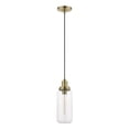 thumbnail image 3 of 40614-01 Livex Lighting Oakhurst - 1 Light Mini Pendant In Industrial Style-19.5 Inches Tall and 5 Inches Wide-Antique Brass Finish    -Traditional, 3 of 9