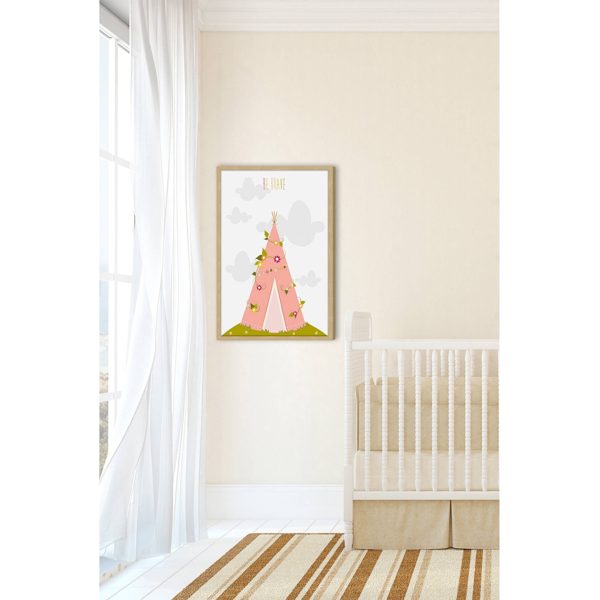 Marmont Hill "Pink Tee Pee" by Karen Zukowski Framed Painting Print