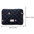 thumbnail image 2 of Estuche de transporte para ordenador portátil de 11/13/15 pulgadas funda acolchada a prueba de golpes para tableta estampado de lazo de celosía de diamante para protección de tableta iPad, 2 of 5