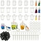thumbnail image 1 of Kit de llavero con forma de taza de 204 piezas, accesorios de té, colgantes con anillos, borlas y pajitas para hacer pendientes., 1 of 7