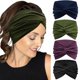 thumbnail image 1 of IVARYSS Diademas extra anchas para mujer, antideslizantes, 7 pulgadas, grandes, anudadas, elásticas, bandas para la cabeza, accesorios para el cabello, paquete de 4 colores sólidos, 1 of 5