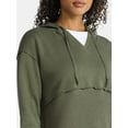 thumbnail image 5 of Time and Tru Women's and Women's Plus Fashion Mixed Media Hoodie, Sizes XS-4X, 5 of 6