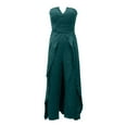 thumbnail image 3 of Rompers for Women 2025 Wide Leg V Neck Off Shoulder Jumpsuits, 3 of 4