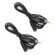 thumbnail image 3 of 2PCS 1m/3.3ft 3.5mm Adaptador de extensión de audio Cable de control de volumen para auriculares estéreoNegro, 3 of 8