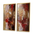 thumbnail image 3 of Designart "Ancient Revelations Gold and Red Abstract VI" Abstract Painting Framed Wall Art Set Of 2 - Modern Gold Framed Wall Art Set Of 2, 3 of 6