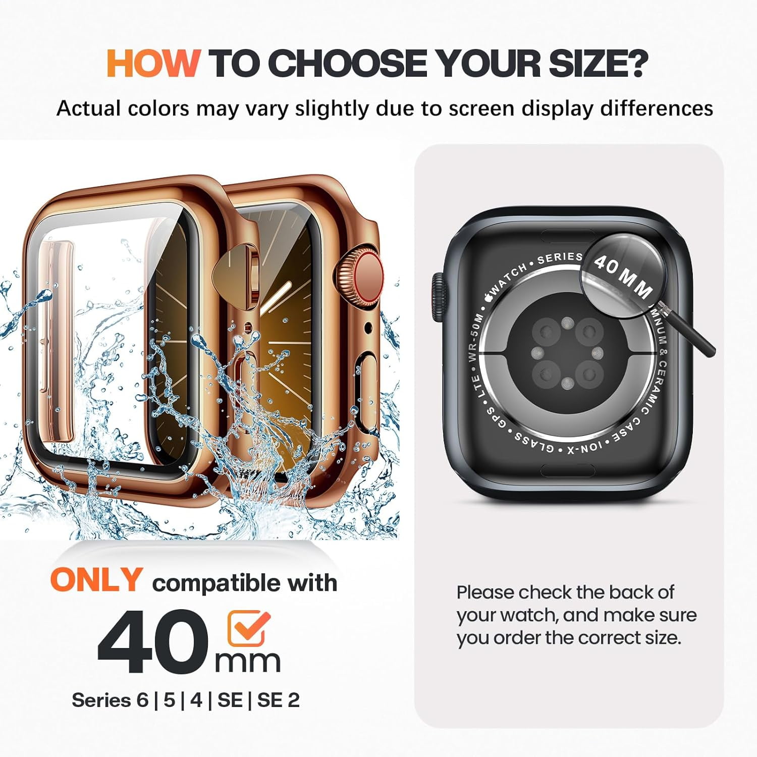 XiHAMA Waterproof Screen Protector Case Compatible with Apple