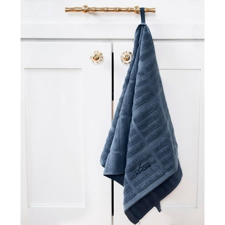 MHAWBL-Solid Kitchen Towels 2-Pack Indigo
