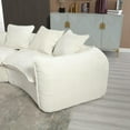 thumbnail image 6 of Modular Sectional Sofa, U-Shaped Couch with Sofa for Five & Pillows, Modern Minimalist Chenille Fabric Large Comfy Cloud Sofas, Living Room Furniture Sets (Beige), 6 of 9
