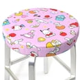 thumbnail image 3 of Lsque Sanrio Round Bar chair cushion covers Velvet Fabric Premium Comfort Protects from Scratches and Stains for 14-17 Inch Chair- 13 inch, 3 of 7