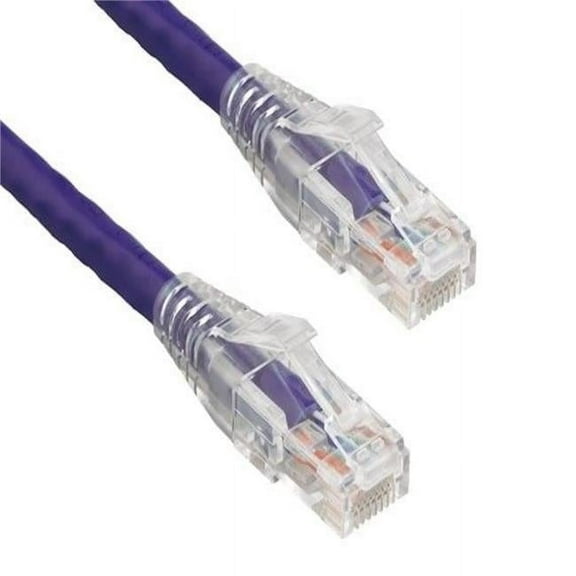 Sanoxy SNX-CBLR-C6117-6010 10 ft. Cat6 550 MHz UTP Ethernet Network Patch Cable with Clear Snagless Boot, Purple