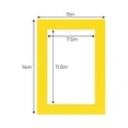 thumbnail image 3 of Vibrant Yellow Acid Free 11x14 Picture Frame Mats with White Core Bevel Cut for 8x12 Pictures -, 3 of 4