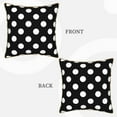 thumbnail image 3 of Kll Black And White Polka Dot Decorative Throw Pillow Covers Velvet Soft For Couch Sofa Bedroom Living Room Outdoor -16"X16", 3 of 8