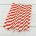 thumbnail image 3 of 7.7x0.2In Striped Paper Straws,100Pcs Durable Eco friendly Straws for Party Decoration,Red and White Striped Straws for Christmas Decoration, 3 of 7