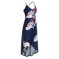 thumbnail image 4 of SMihono Robe Maxi Bohème d'Été pour Femmes Grande Taille Robe Maxi Asymétrique pour Femmes Décontractée à Col en V d'Été à Fleurs Sans Manches Robes de Plage Évasées Robe d'Été, 4 of 8