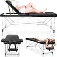 thumbnail image 2 of Black Extra Wide Adjustable Portable Massage Tattoo Folding Table, 2 of 2
