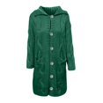 thumbnail image 4 of Women‘s Long Large Classic Cardigans Cable Knit Hood Sweater Oversized Button Duster Coat with Pocket 2024,zagreen,L, 4 of 5