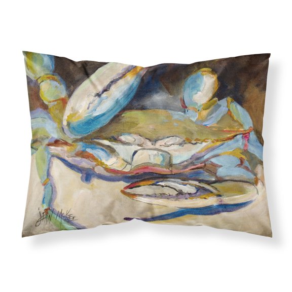 Carolines Treasures JMK1099PILLOWCASE Big Crab Claw Blue Crab Fabric Standard Pillowcase Standard multicolor