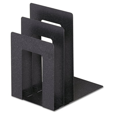 Granite Corner - SteelMaster Soho Bookend with Squared Corners, 5w x 7d x 8h, Granite