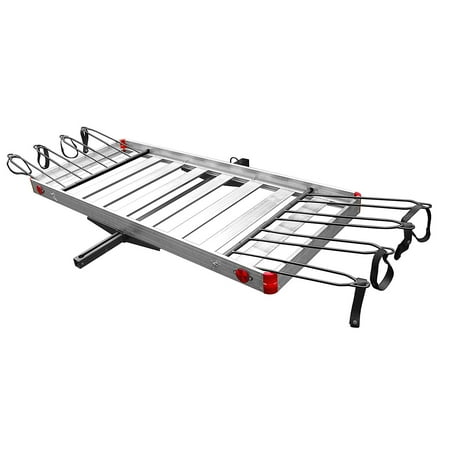 Tow Tuff TTF-2762ACBR 2-in-1 Aluminum Cargo Carrier with Bike