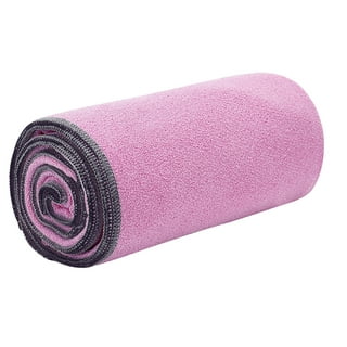RatMat YOGA MAT + HOT YOGA TOWEL COMBO-PACK. Includes RatMat Yoga Mat &  YogaRat Plush/Hot Yoga Towel. 24 x 68 (Namaste/Purple Combo, 24inch x  72inch) 