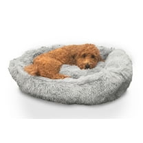 Precious Tails Super Lux Shaggy Fur Cuddler Pet Bed - Large