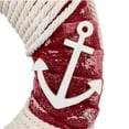 thumbnail image 5 of Northlight Faux Life Preserver with Rope Hanging Wall Decoration - 21.5" x 13 - Red and White, 5 of 9