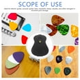 thumbnail image 3 of WEUVEB Electric Acoustic Guitar Picks Storage Holder Black PU Bag Portable Case for String Instruments, 3 of 7