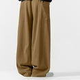 thumbnail image 4 of YLSDY Men's New Fall and Winter Large Size Japanese Retro Workwear Casual Pants Wide Legged Pants Couple Casual Pants Khaki 8, 4 of 8
